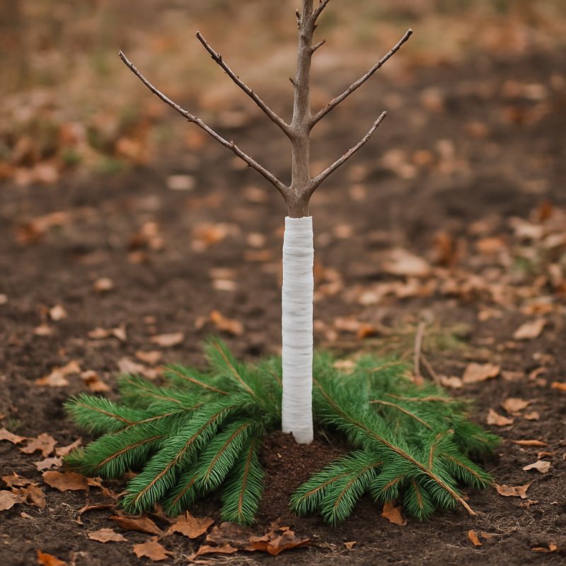 Защита молодых саженцев от зимних морозов