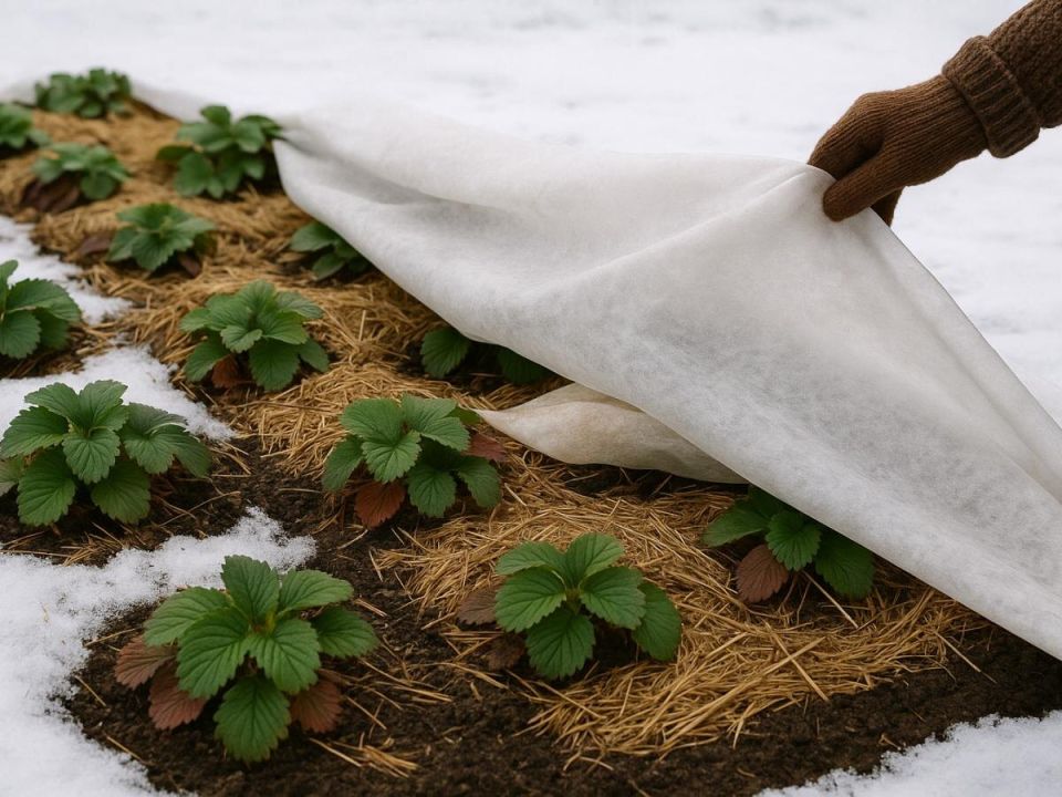 Антиснеговые щиты: простой способ защитить клубнику от зимних холодов