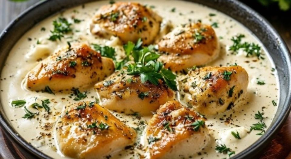 Гедлибже: нежная курица в сметанном соусе, который покоряет сердце