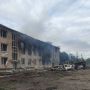 Повреждения здания администрации в Троицком после атаки ВСУ