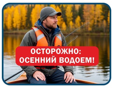#ОСТОРОЖНО_ОСЕННИЙВОДОЕМ. Осень - не время для беспечности на воде!
