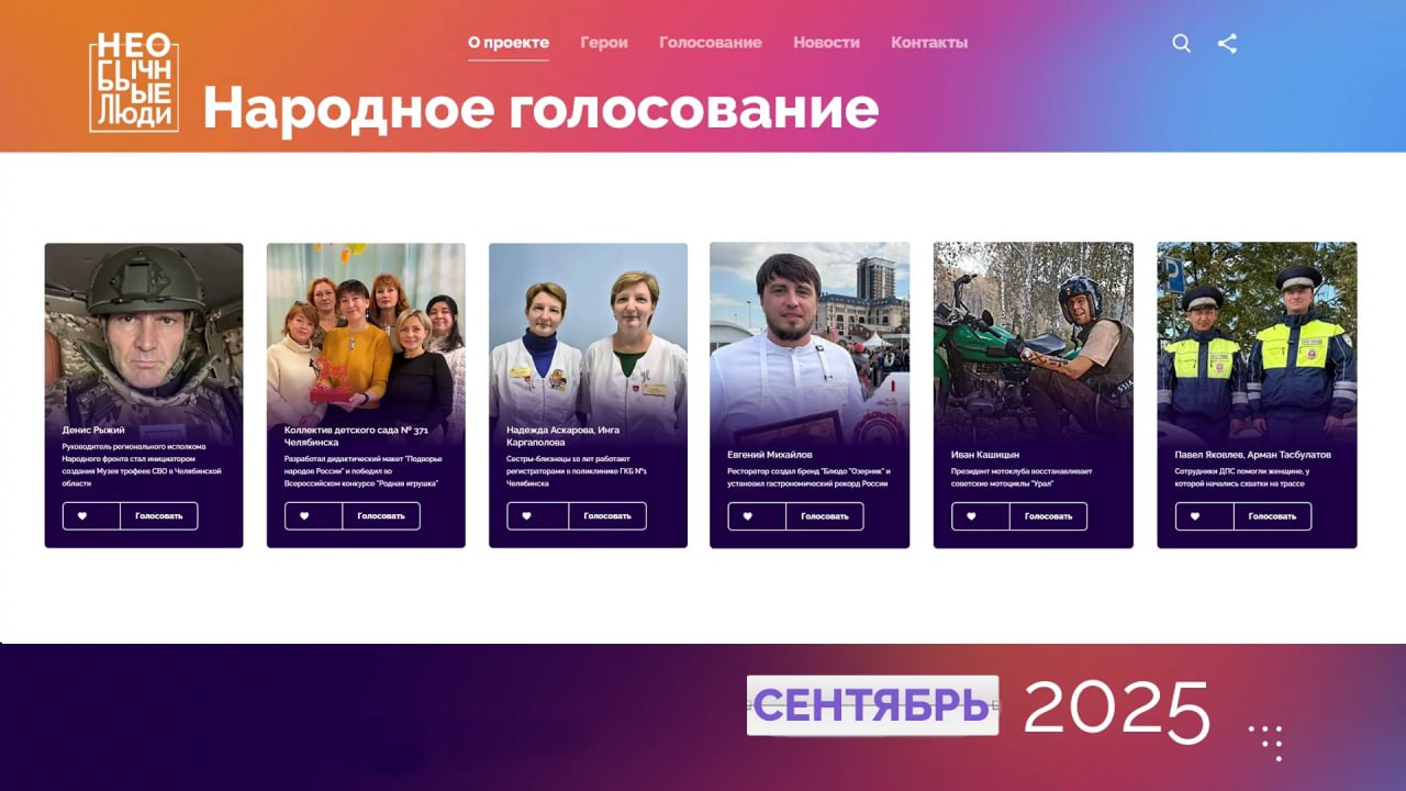 1234 "Необычные люди 2025": новые участники народного проекта в Челябинской области