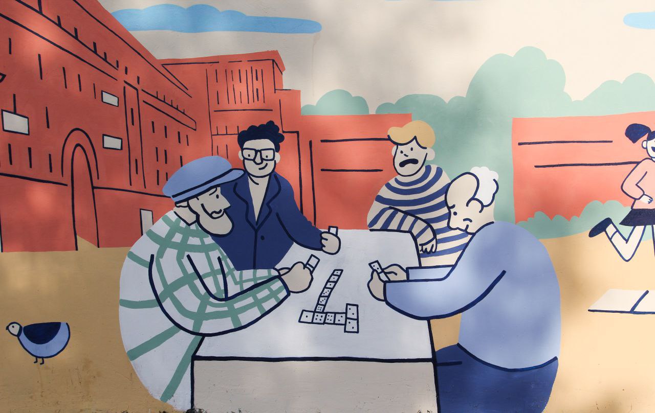 В Ленинском районе обычная бетонная стена превратилась в арт-галерею! В Ленинском районе обычная бетонная стена превратилась в арт-галерею!