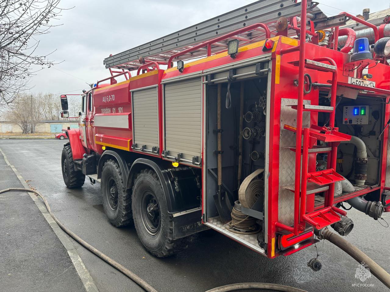 Сотрудники МЧС России ликвидировали пожар в городе Коркино