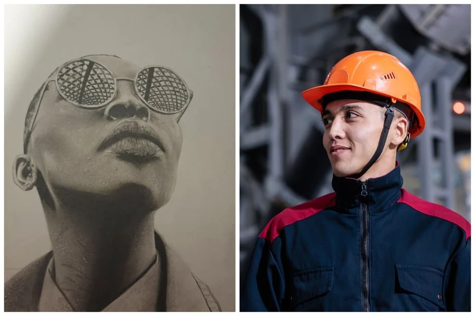 Первые портреты создавал на партах: слесарь поражает коллег реалистичностью своих рисунков