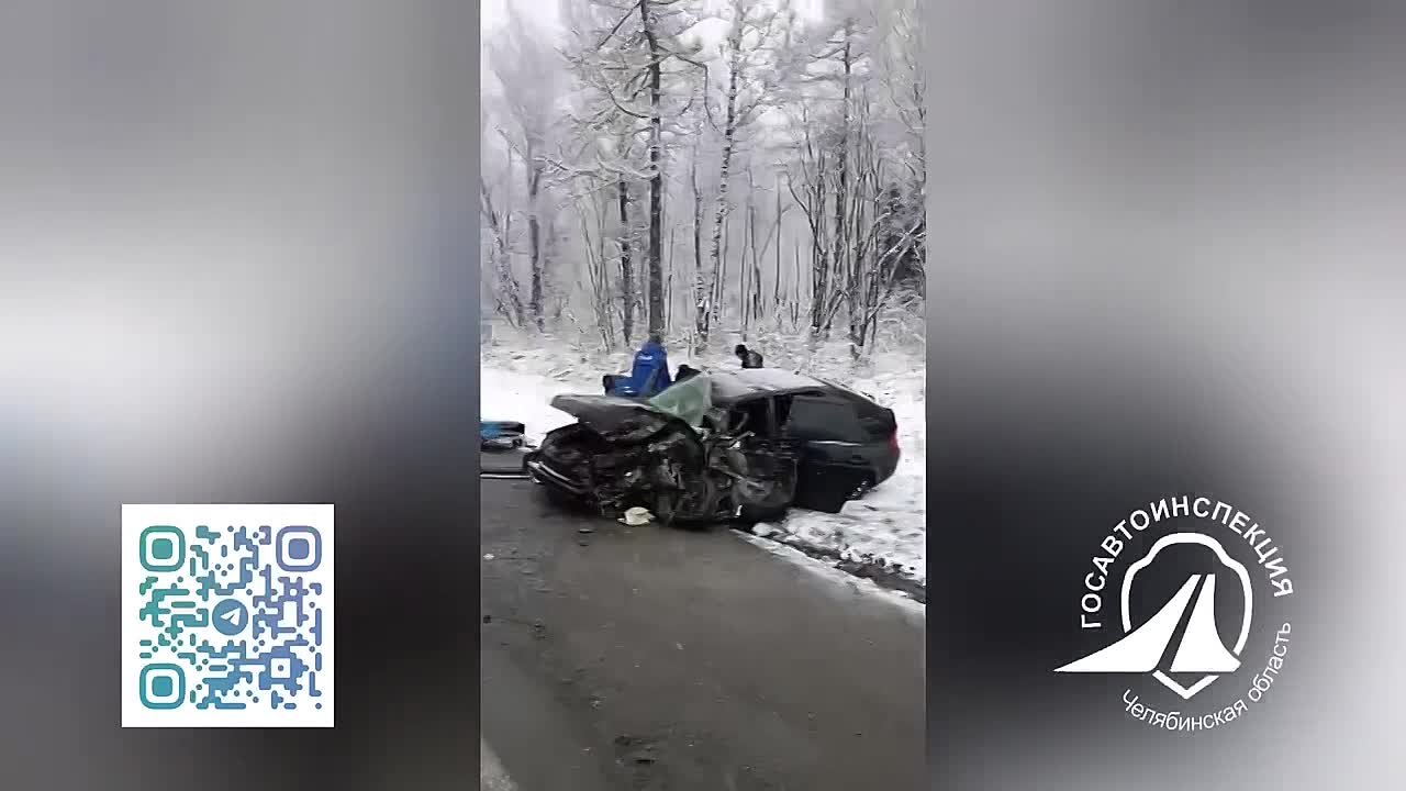 Массовая авария из-за снегопада произошла под Златоустом
