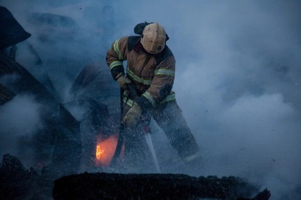 В поселке Магнитном сгорел частный дом