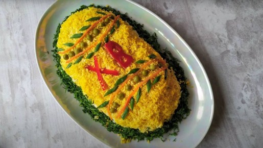 Нарядный салат «Пасхальное яйцо» станет украшением стола: гости сметут вкуснятину вмиг