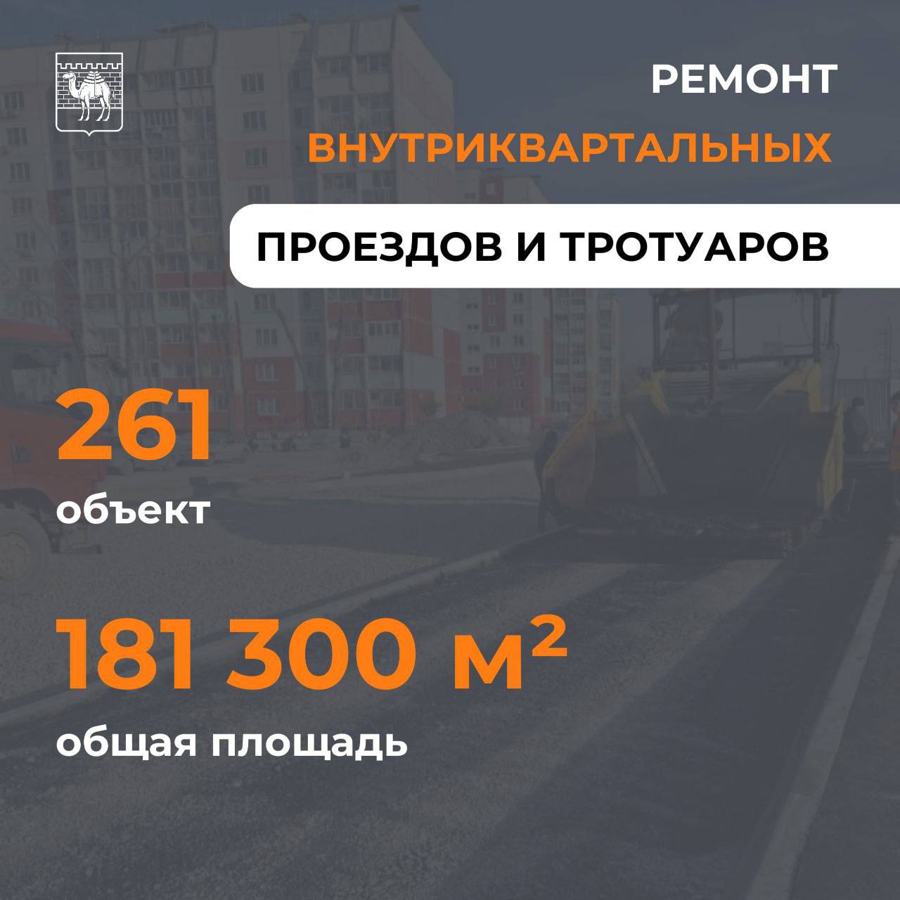 В Челябинске отремонтировали более 260 тротуаров и внутриквартальных проездов