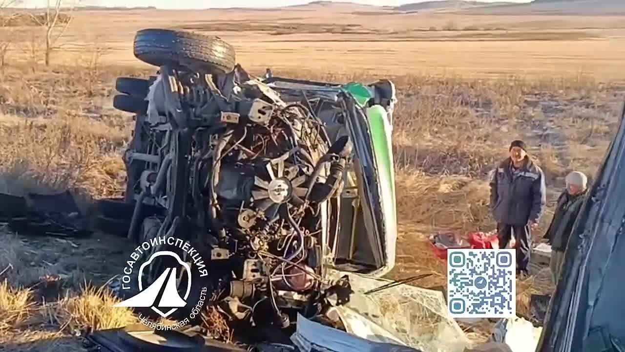 Две «Газели» опрокинулись в кювет на трассе в Верхнеуральском районе