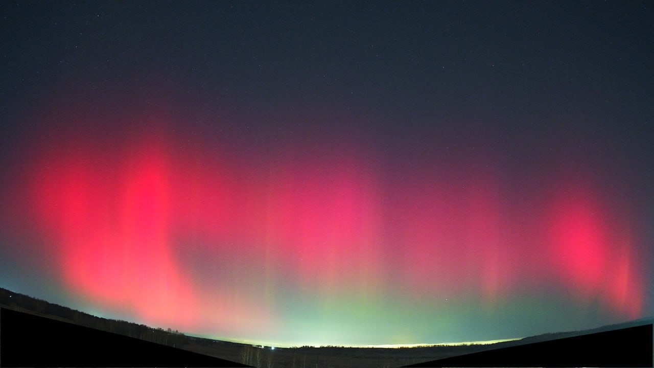Челябинск ночью 12 ноября озарило полярное сияние