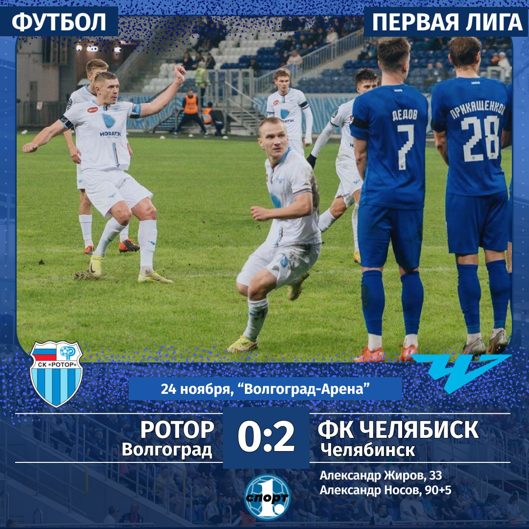 ФК «Челябинск» удивительным образом выиграл у «Ротора» в Первой лиге!