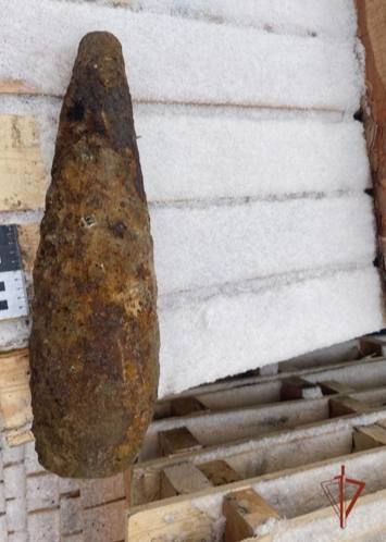 На стройке по ул. Блюхера нашли гранаты, мину и взрыватели На стройке по ул. Блюхера нашли гранаты, мину и взрыватели