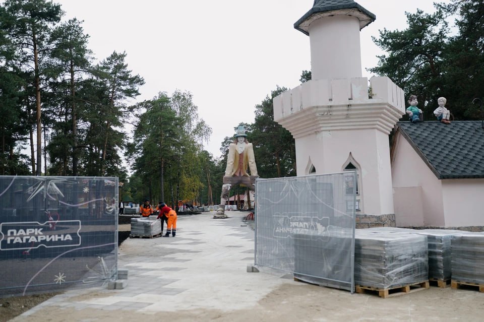 Ремонт площадки «Гулливер» в челябинском парке Гагарина закончится в 2026 году