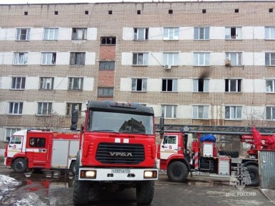 На пожаре в Челябинске спасён человек