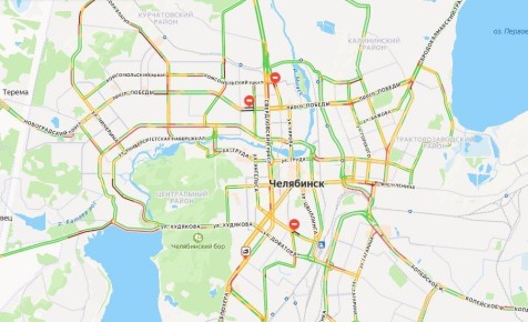 На часах нет и восьми, а в Челябинске уже 9-балльные пробки