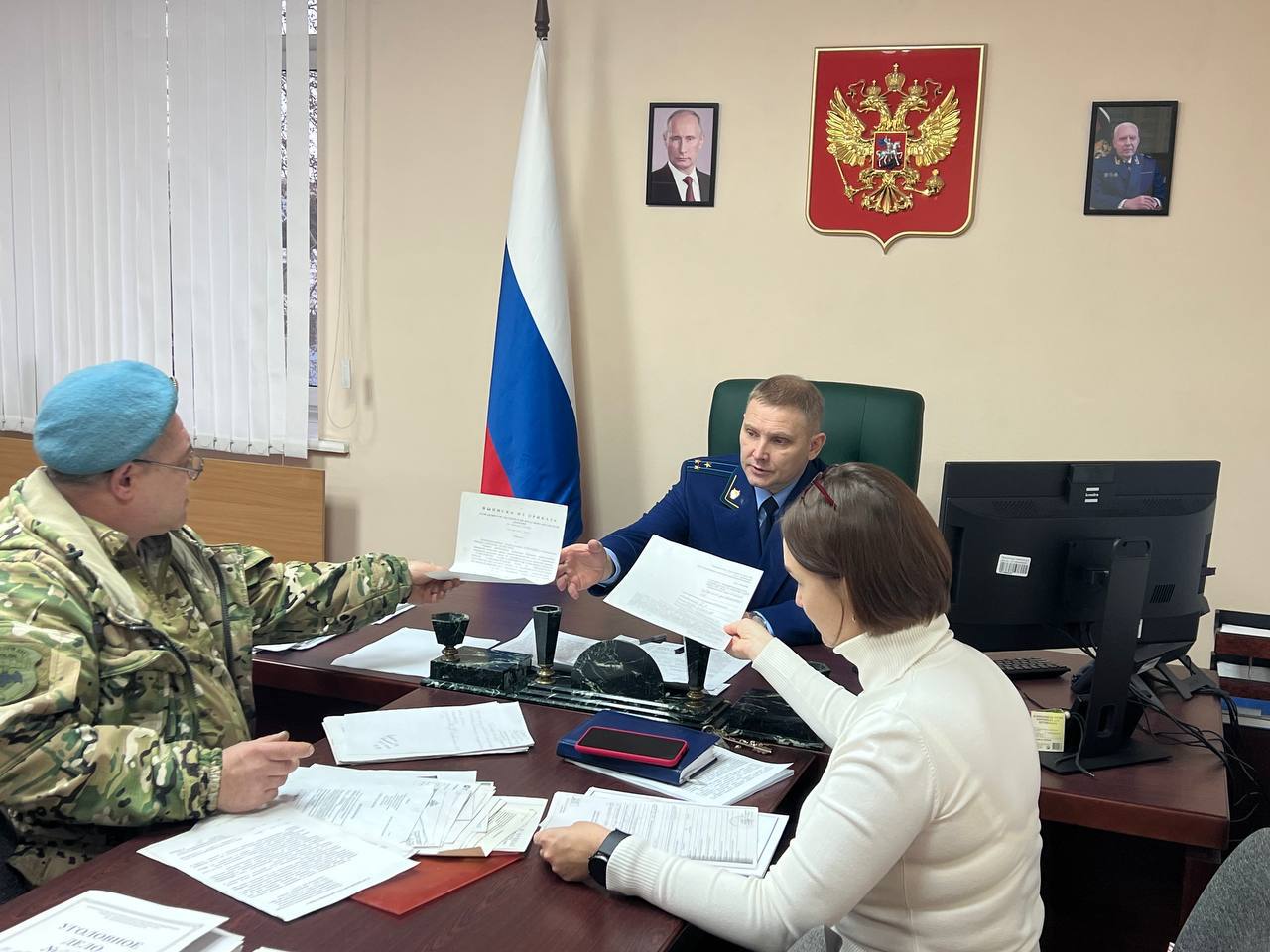 Прокурор Коркино провел прием участников специальной военной операции и членов их семей