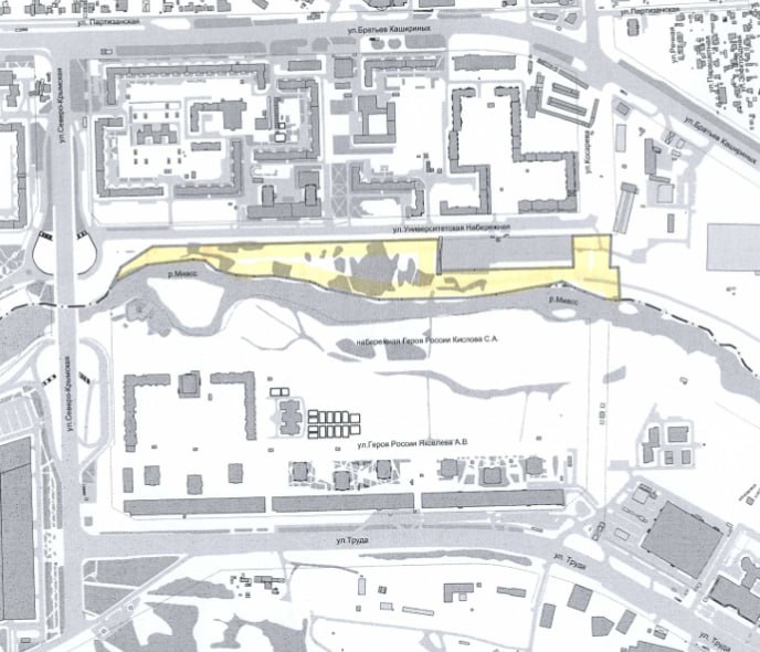 Проект нового участка набережной реки Миасс подготовят в Челябинске