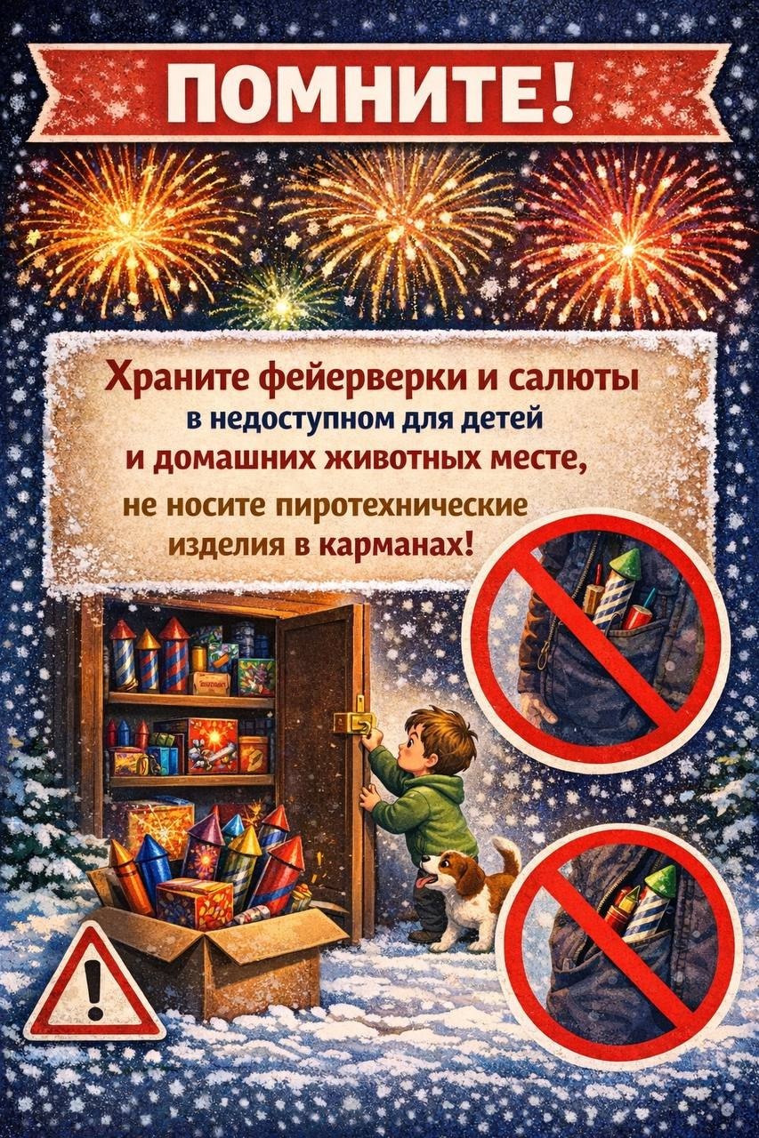 В новогодние и рождественские праздники, которые традиционно сопровождаются фейерверками и салютами, не стоит забывать о безопасности В новогодние и рождественские праздники, которые традиционно сопровождаются фейерверками и салютами, не стоит забывать о безопасности