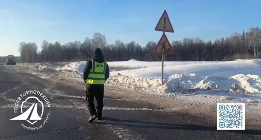 На 1560 км автодороги М-5 «Урал» (Москва-Челябинск) производятся дорожные работы