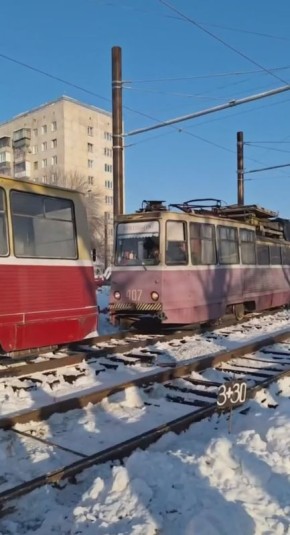 В Челябинске начали обкатывать временные трамвайные пути по проспекту Победы