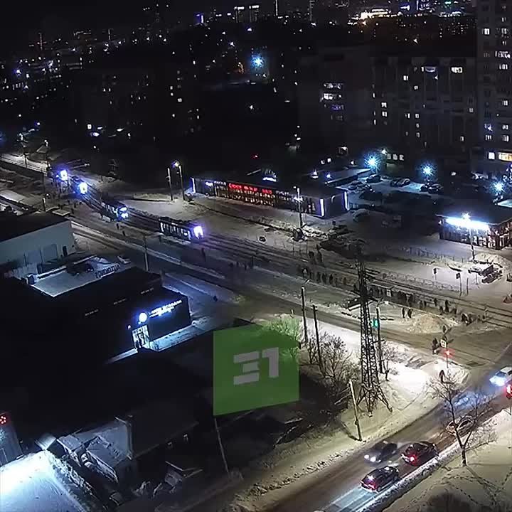 На пр. Победы остановлено движение трамваев