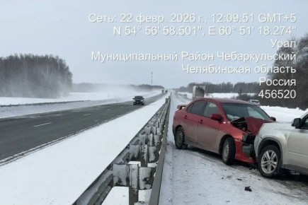 На трассе М-5 в Челябинской области столкнулись сразу девять автомобилей