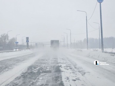 На М-5 под Чебаркулем остановили автобусы и фуры из-за снега