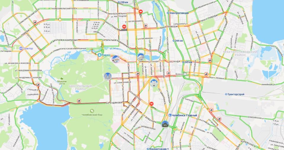 В Челябинске снова 10-бальные пробки