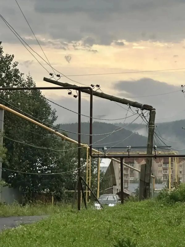 Ураган в Златоусте повалил деревья и оборвал провода Ураган в Златоусте повалил деревья и оборвал провода