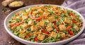 Легкий салат с тофу и овощами для здорового ужина