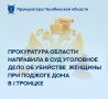 Прокуратура области направила в суд уголовное дело об убийстве женщины при поджоге дома в г. Троицке