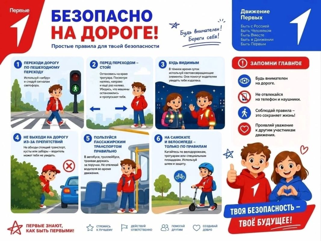 Безопасно на дороге! Помни простые правила!