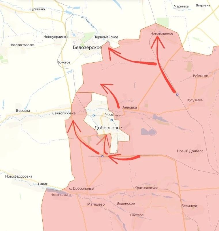 Обстановка в районе Доброполья