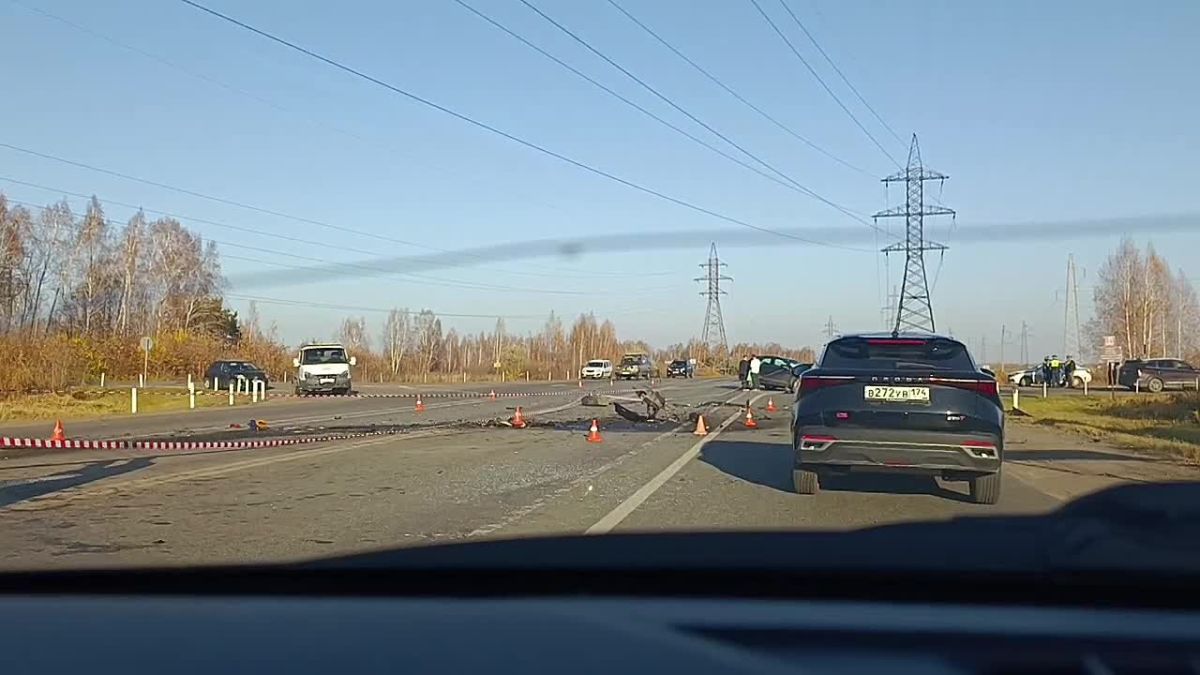 В Челябинске на выезде в Курганскую область произошло серьёзное дорожно-транспортное происшествие