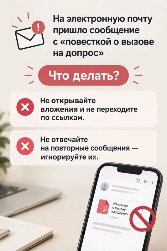 Открываете почту, а там: «Вам направлена повестка на допрос»